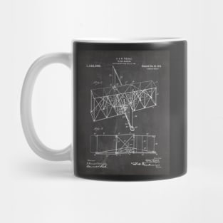 Wright Brothers Machine Patent - Airplane Art - Black Chalkboard Mug